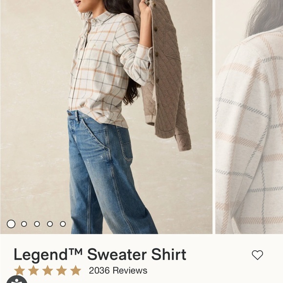 Faherty Legend Sweater Shirt. Light Gray - Picture 3 of 4